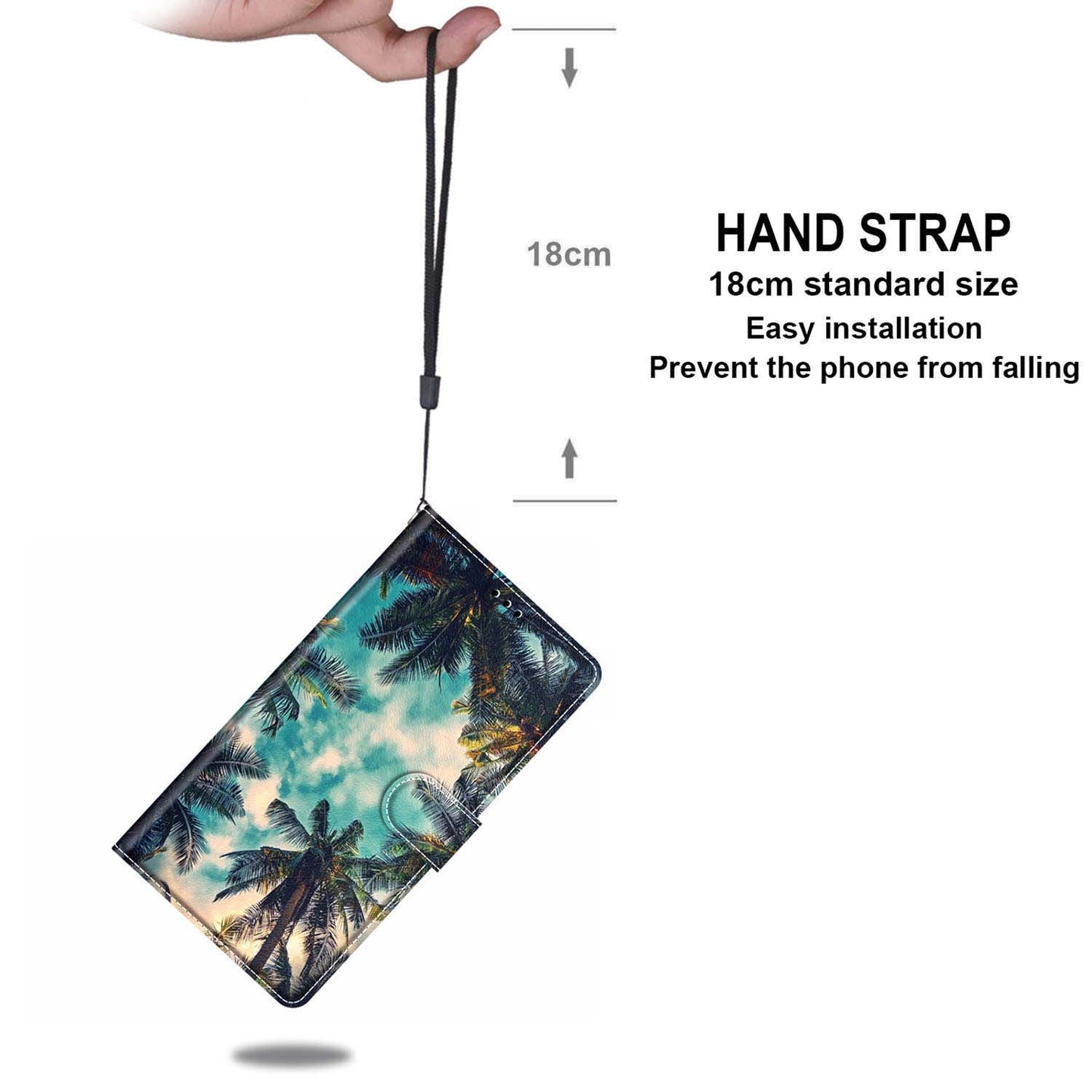 For Samsung Galaxy S24+ Case Pattern Printing Card Holder Phone Cover - Coconut Tree