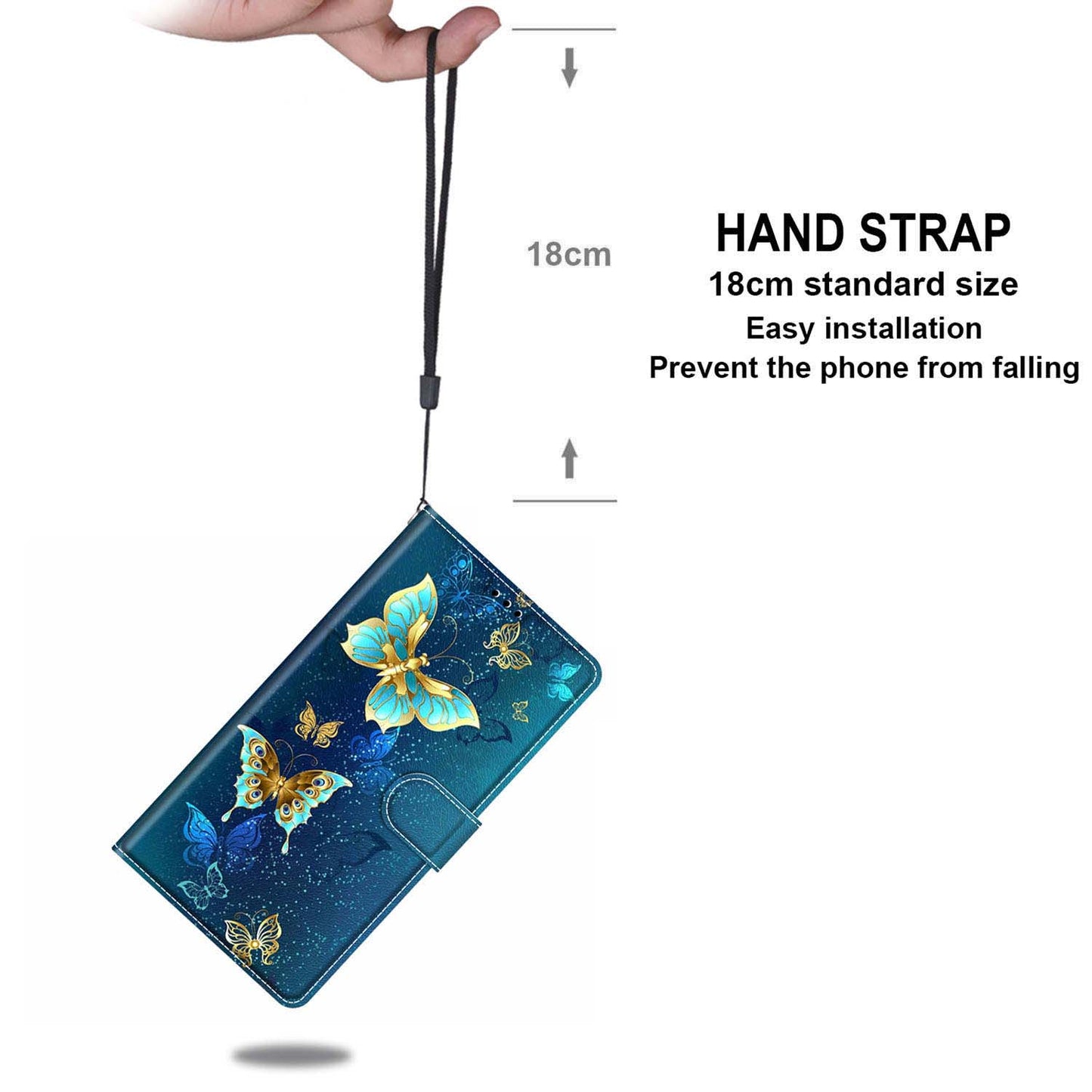 For Samsung Galaxy S24 Ultra Case Card Holder Leather Stand Phone Cover - Two Butterflies