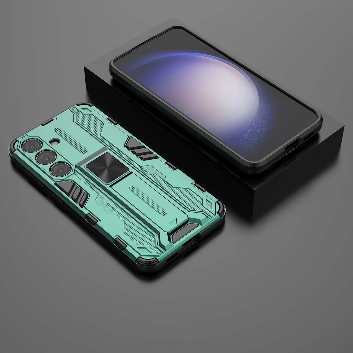 For Samsung Galaxy S24 Case Kickstand Rugged Protective Phone Cover - Green