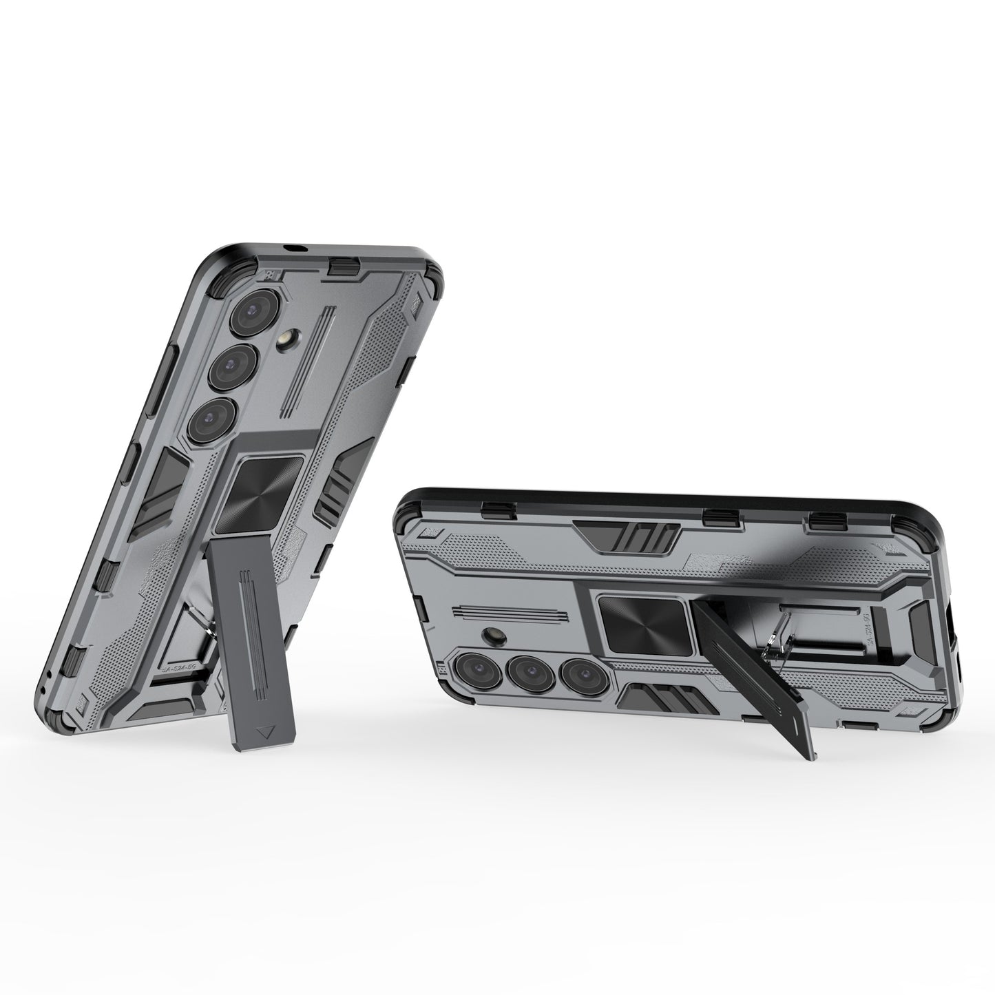 For Samsung Galaxy S24 Case Kickstand Rugged Protective Phone Cover - Grey