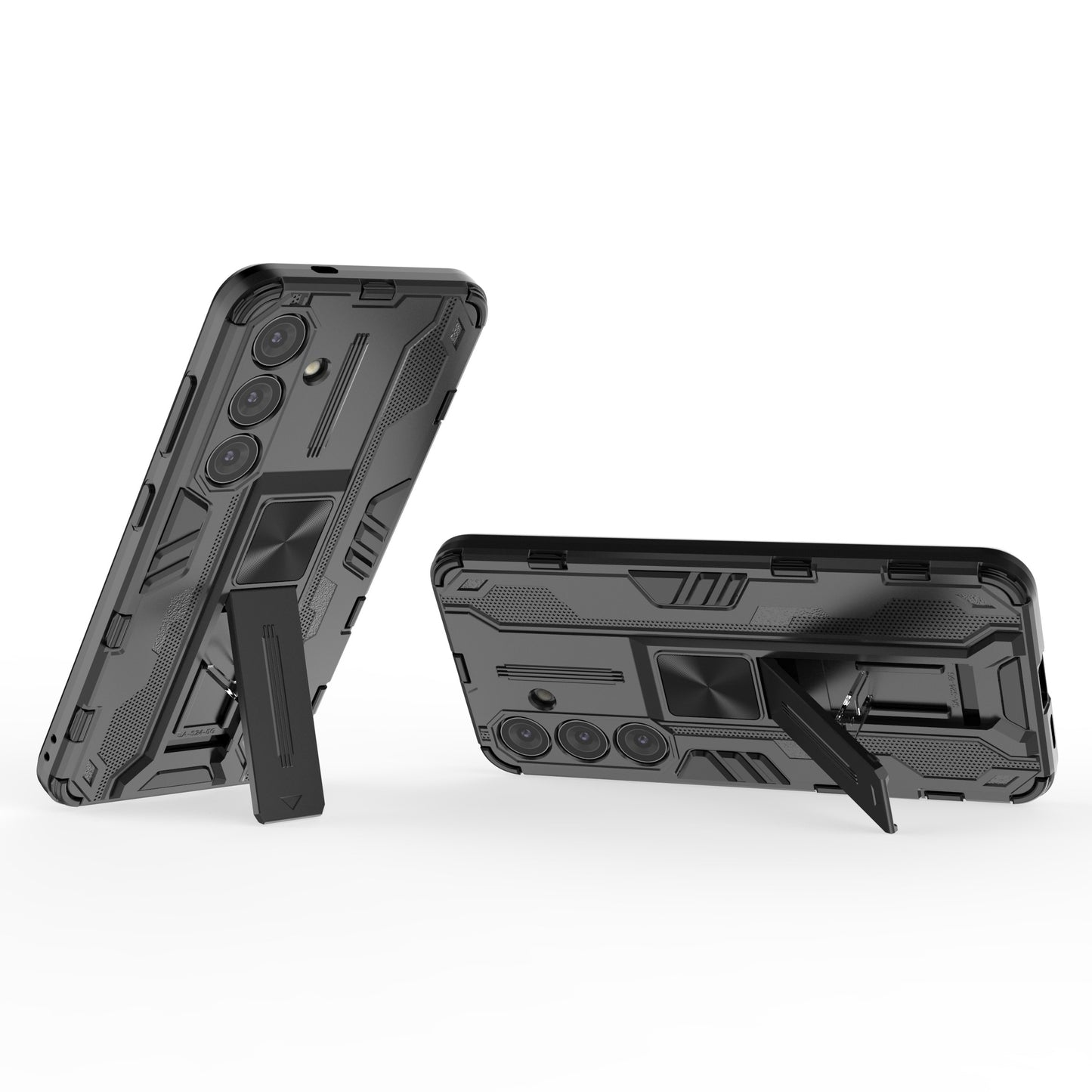 For Samsung Galaxy S24 Case Kickstand Rugged Protective Phone Cover - Black