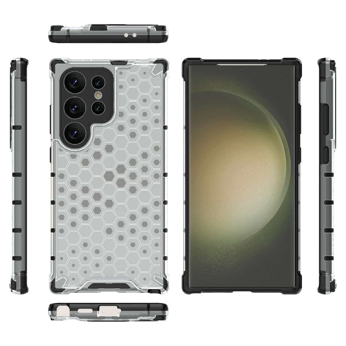 For Samsung Galaxy S24 Ultra Case Anti-drop Protective Phone Cover - Grey