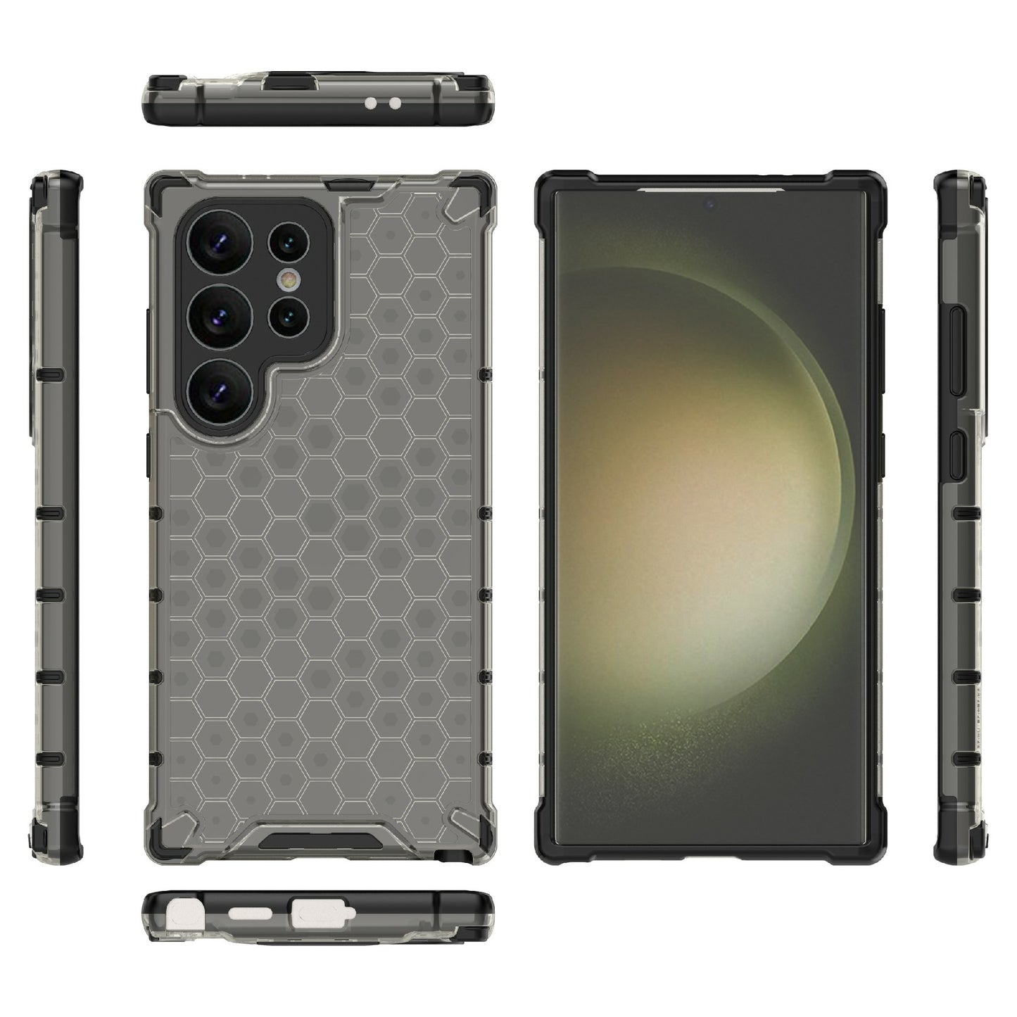 For Samsung Galaxy S24 Ultra Case Anti-drop Protective Phone Cover - Black