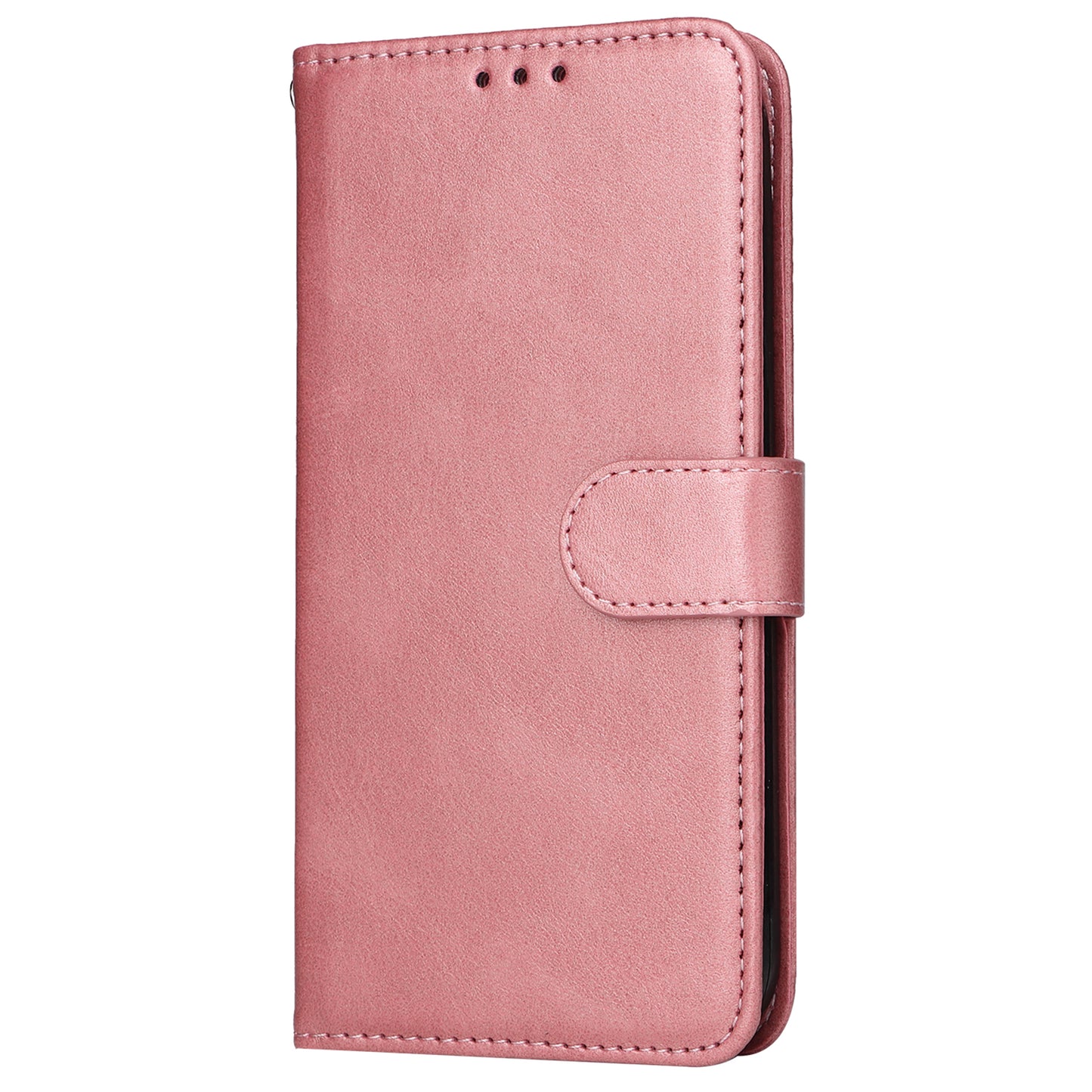 For Samsung Galaxy S24+ Case Wallet PU Leather Calf Texture Phone Cover - Pink