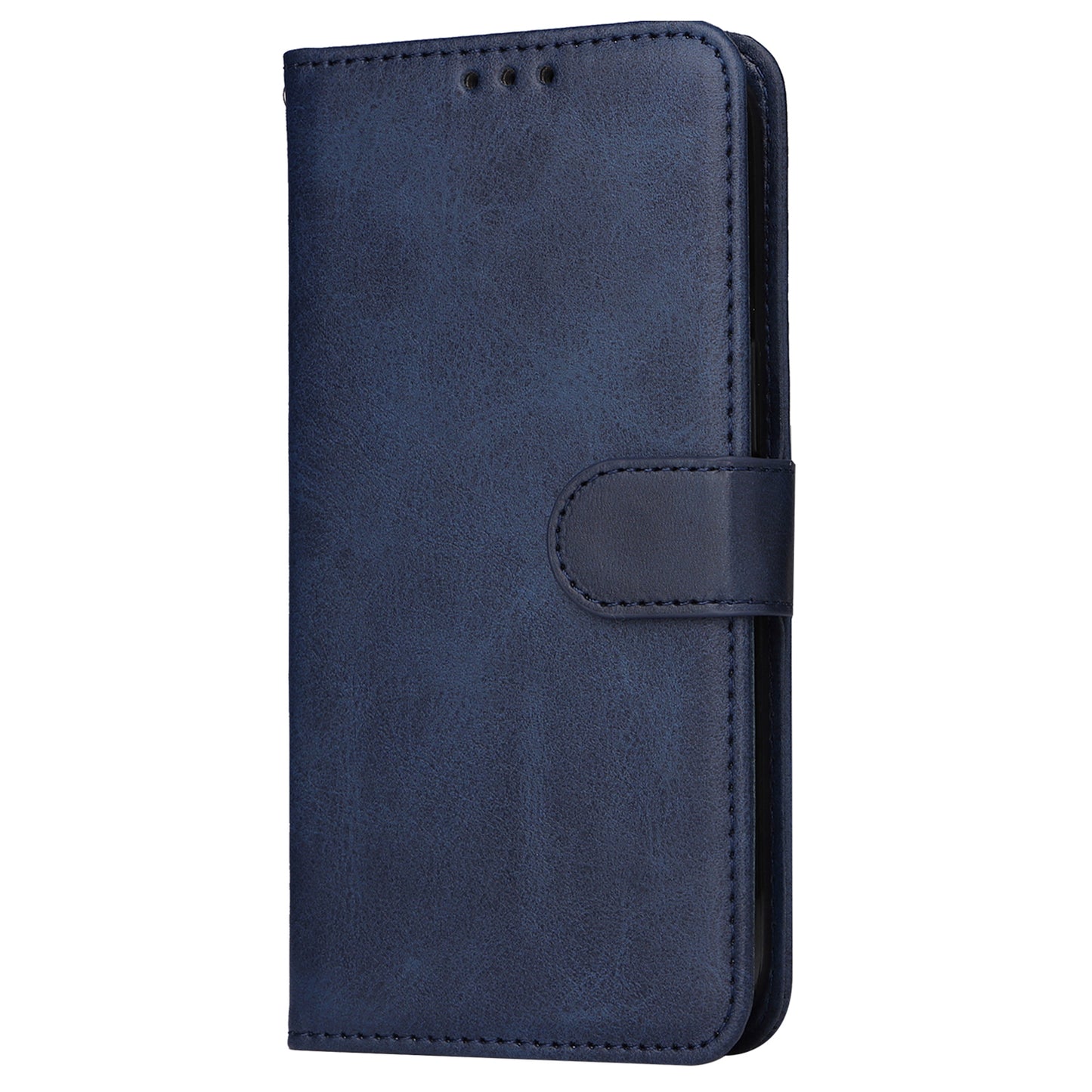 For Samsung Galaxy S24+ Case Wallet PU Leather Calf Texture Phone Cover - Blue