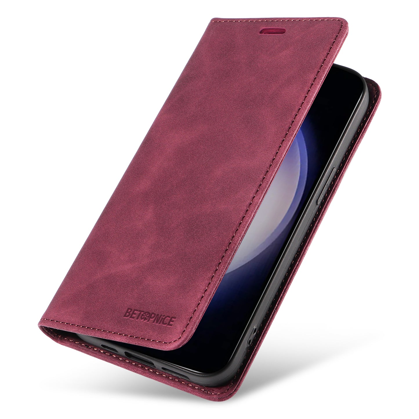BETOPNICE 003 for Samsung Galaxy S24 Case RFID Blocking Shockproof Protection Phone Cover - Red