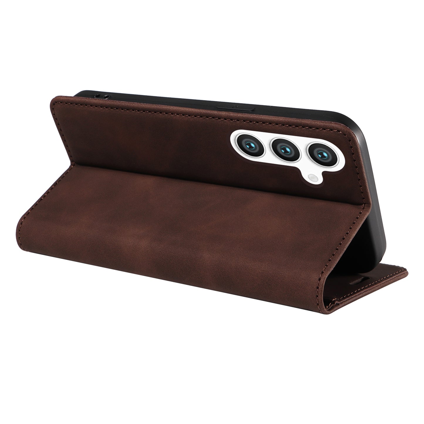 BETOPNICE 003 for Samsung Galaxy S24 Case RFID Blocking Shockproof Protection Phone Cover - Brown