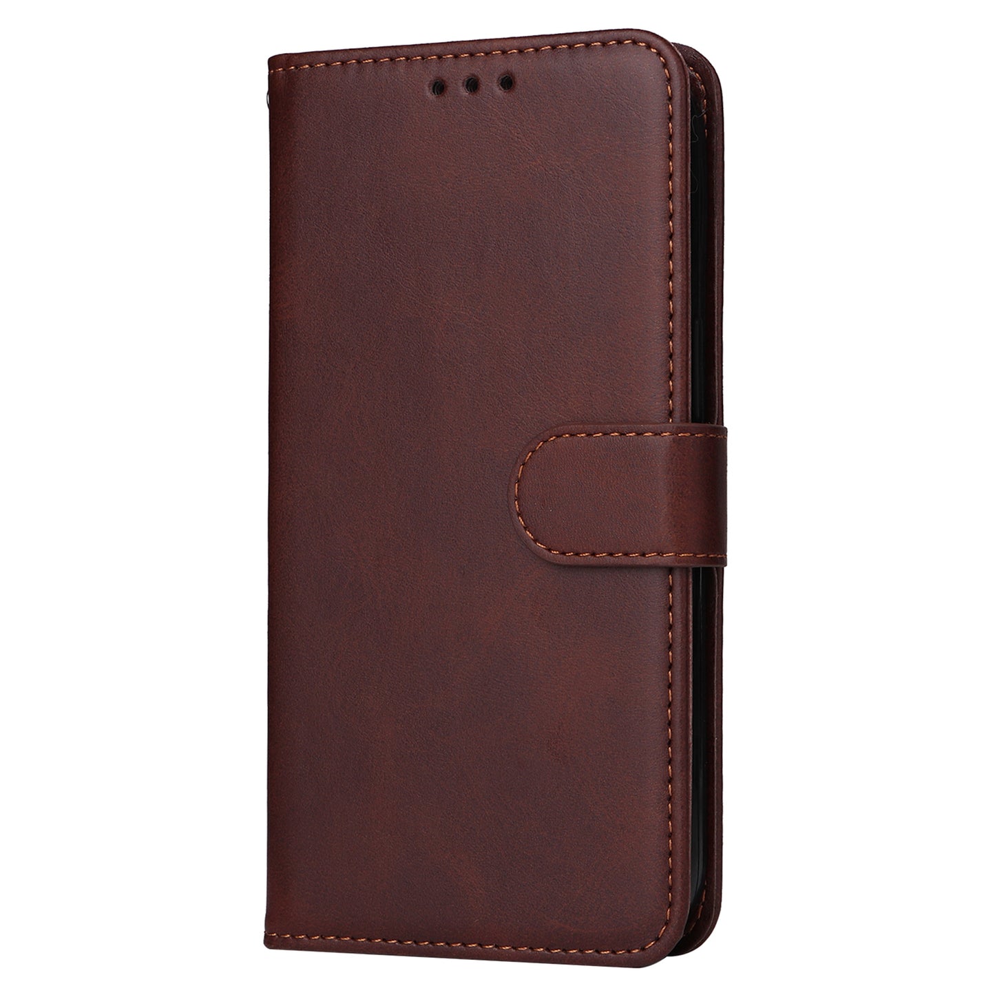 For Samsung Galaxy S24 Ultra Case Flip Stand PU Leather Protective Phone Cover - Brown