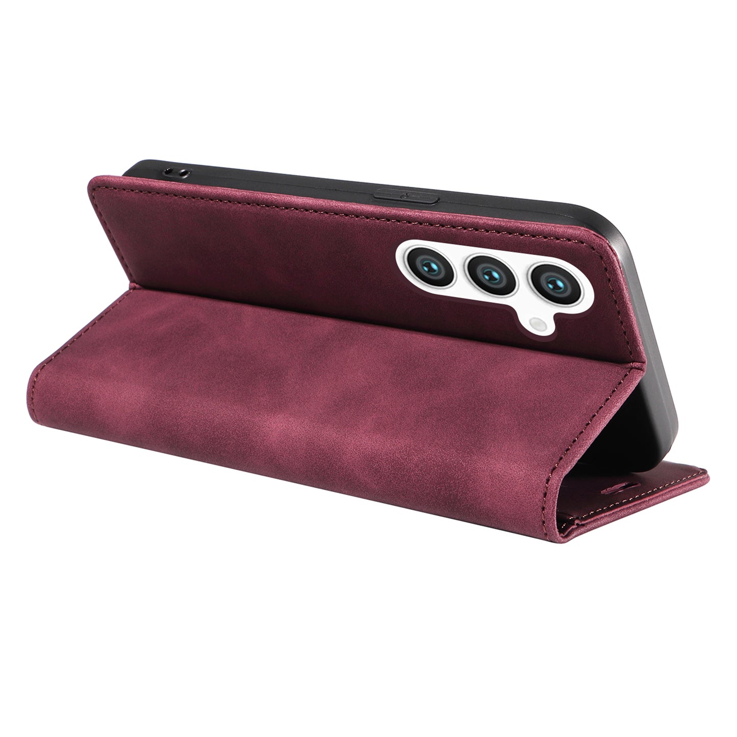 BETOPNICE 003 for Samsung Galaxy S24+ Case RFID Blocking Stand Leather Phone Cover - Red