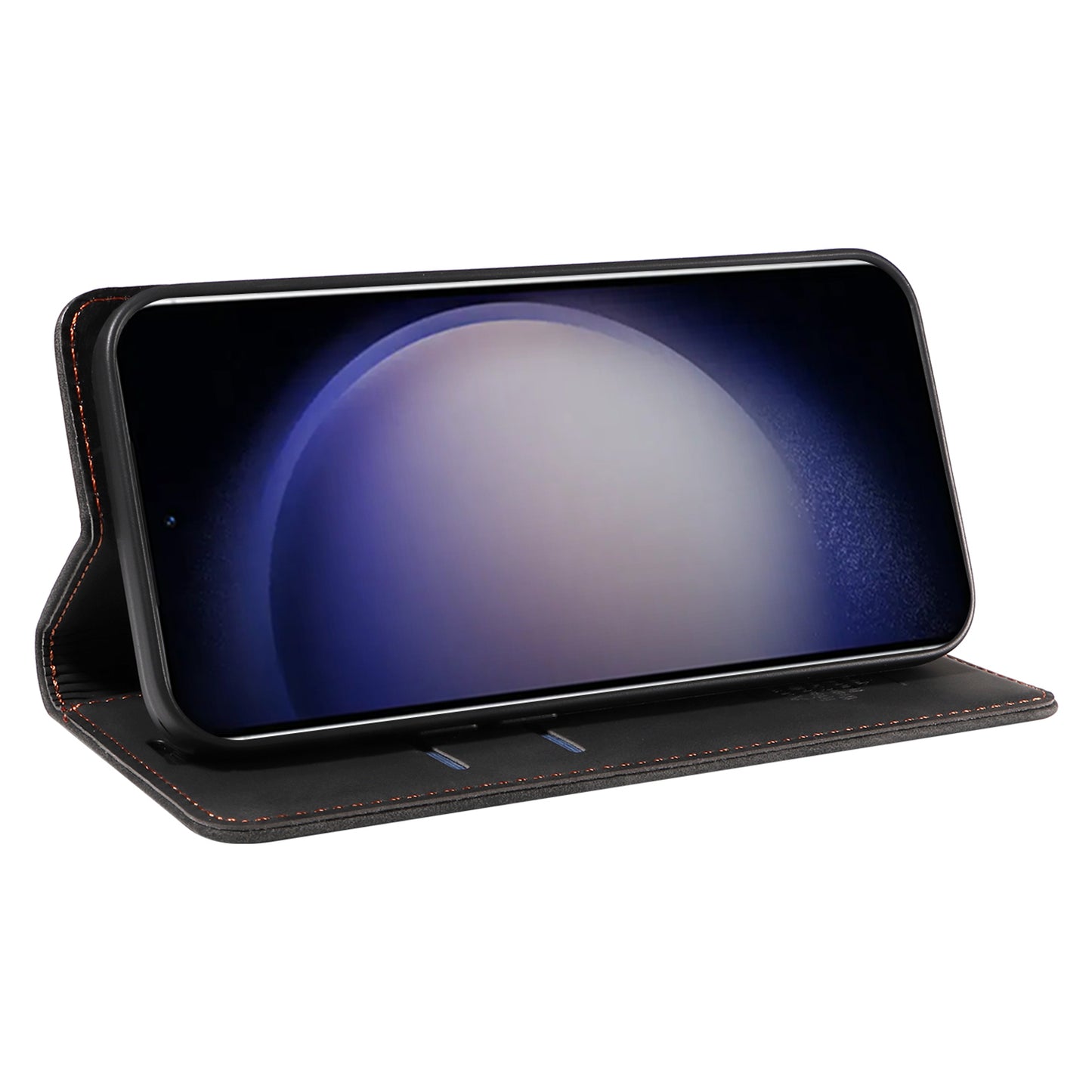 BETOPNICE 003 for Samsung Galaxy S24+ Case RFID Blocking Stand Leather Phone Cover - Black