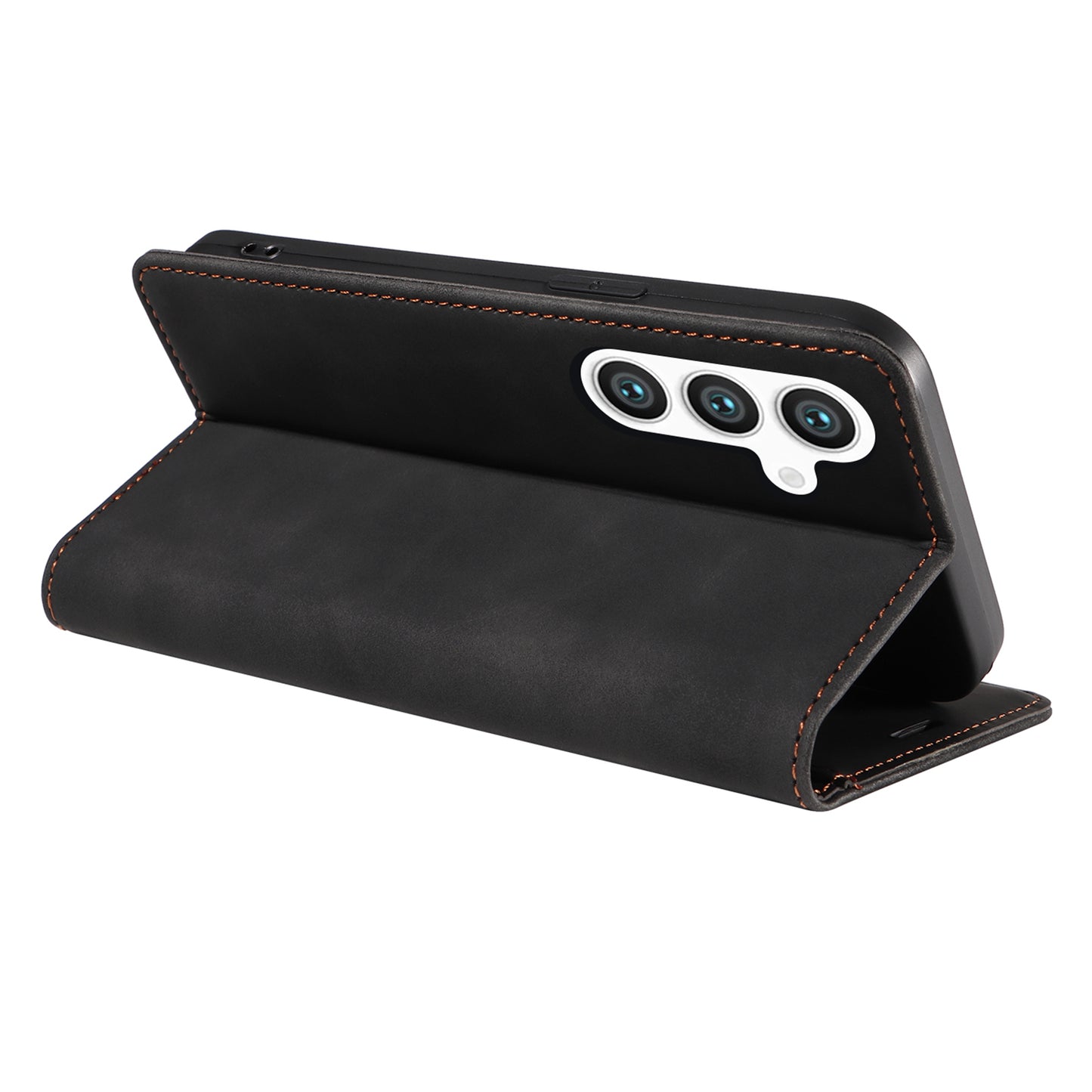 BETOPNICE 003 for Samsung Galaxy S24+ Case RFID Blocking Stand Leather Phone Cover - Black