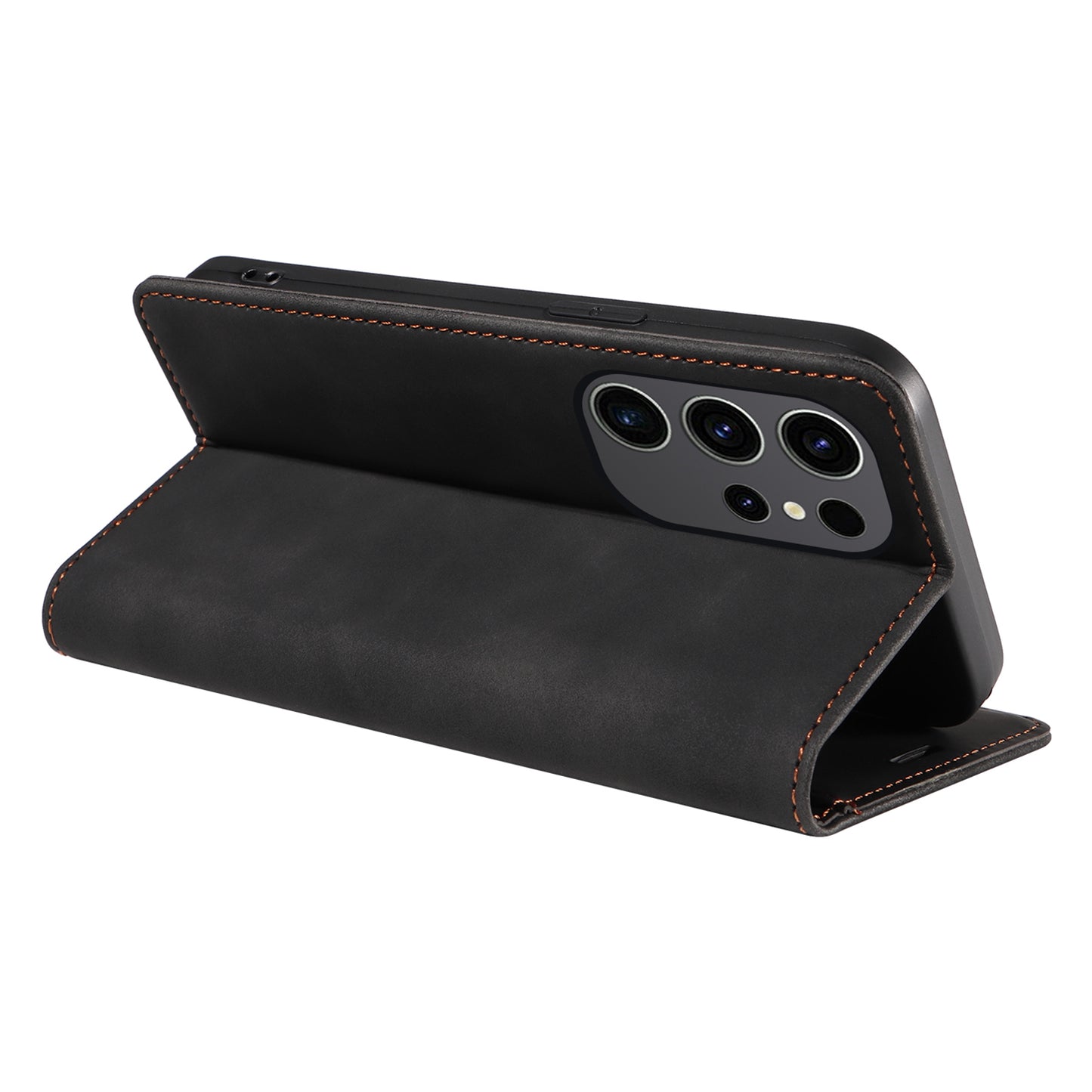 BETOPNICE 003 for Samsung Galaxy S24 Ultra Case Flip Wallet RFID Blocking Phone Cover - Black