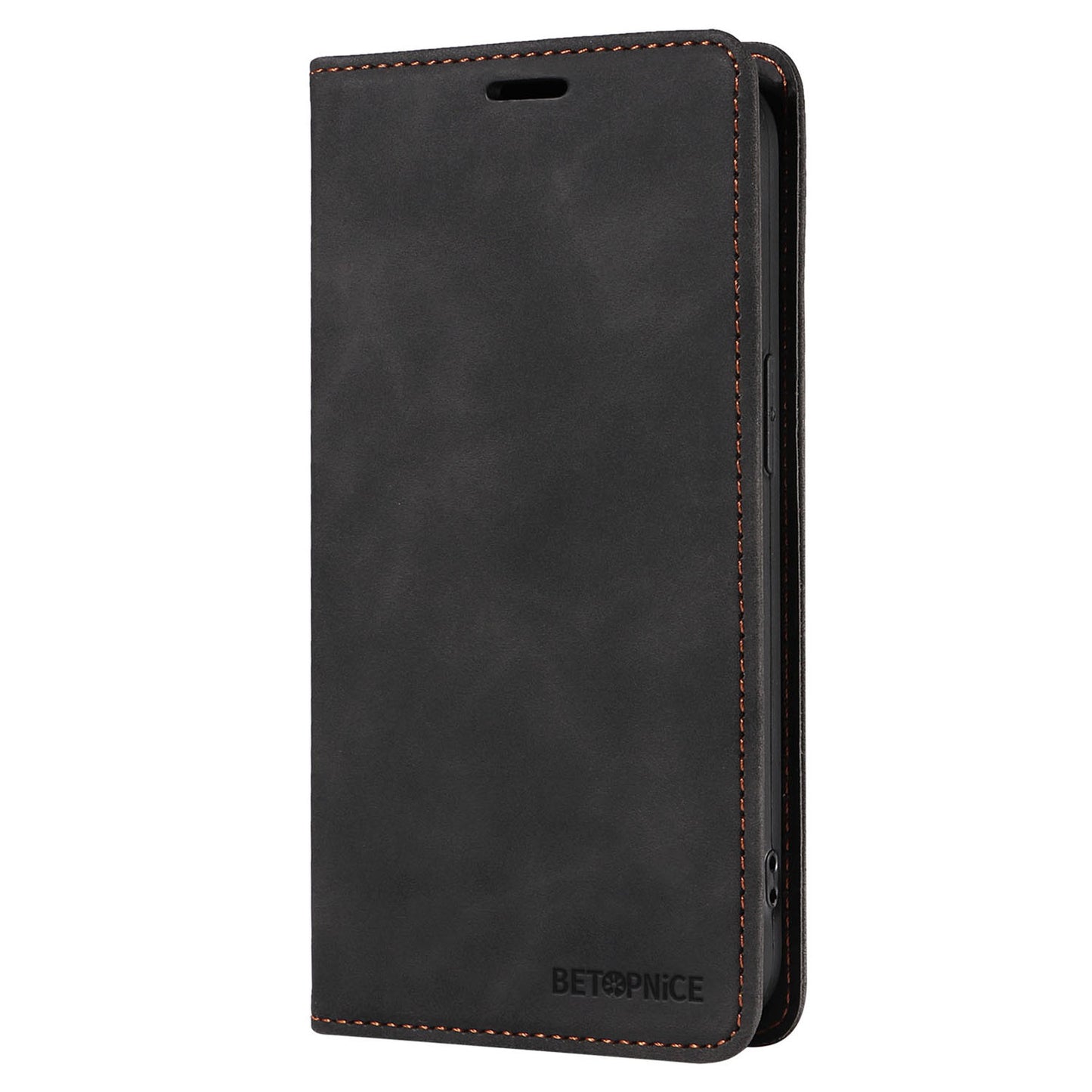 BETOPNICE 003 for Samsung Galaxy S24 Ultra Case Flip Wallet RFID Blocking Phone Cover - Black