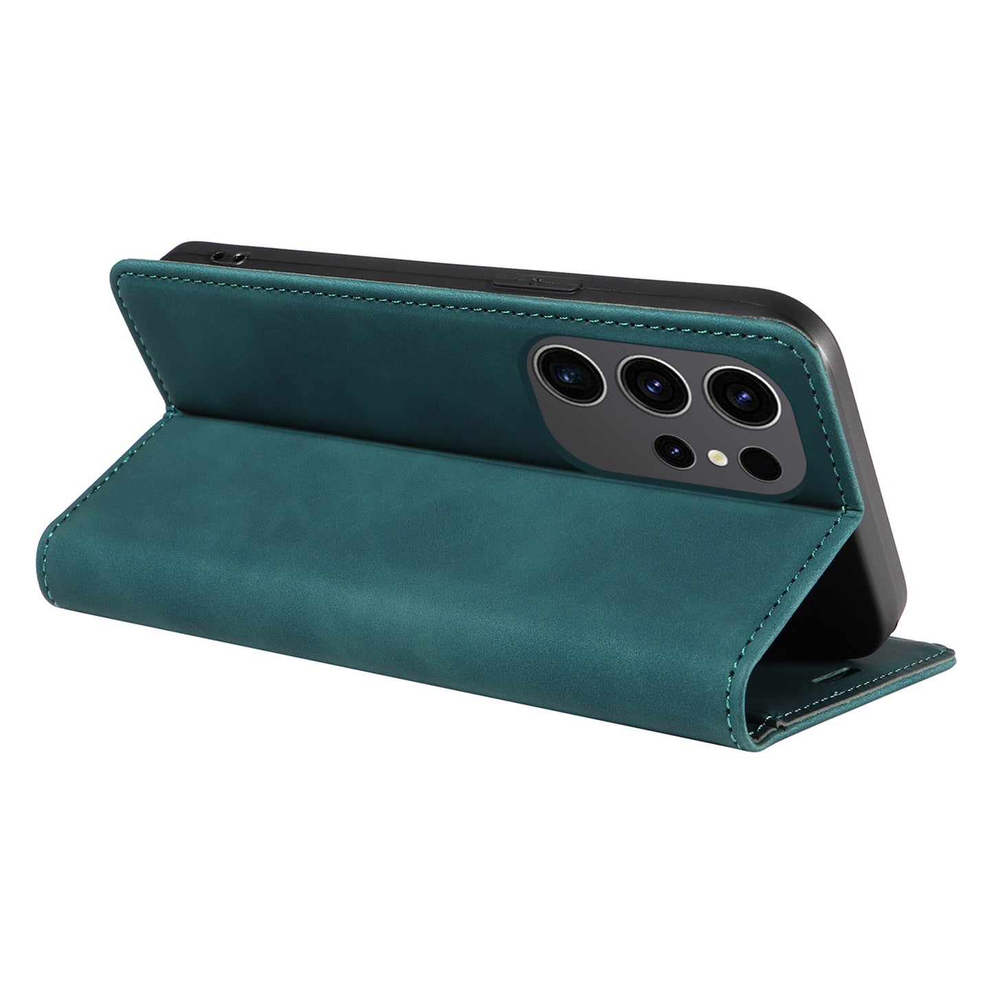 BETOPNICE 003 for Samsung Galaxy S24 Ultra Case Flip Wallet RFID Blocking Phone Cover - Green