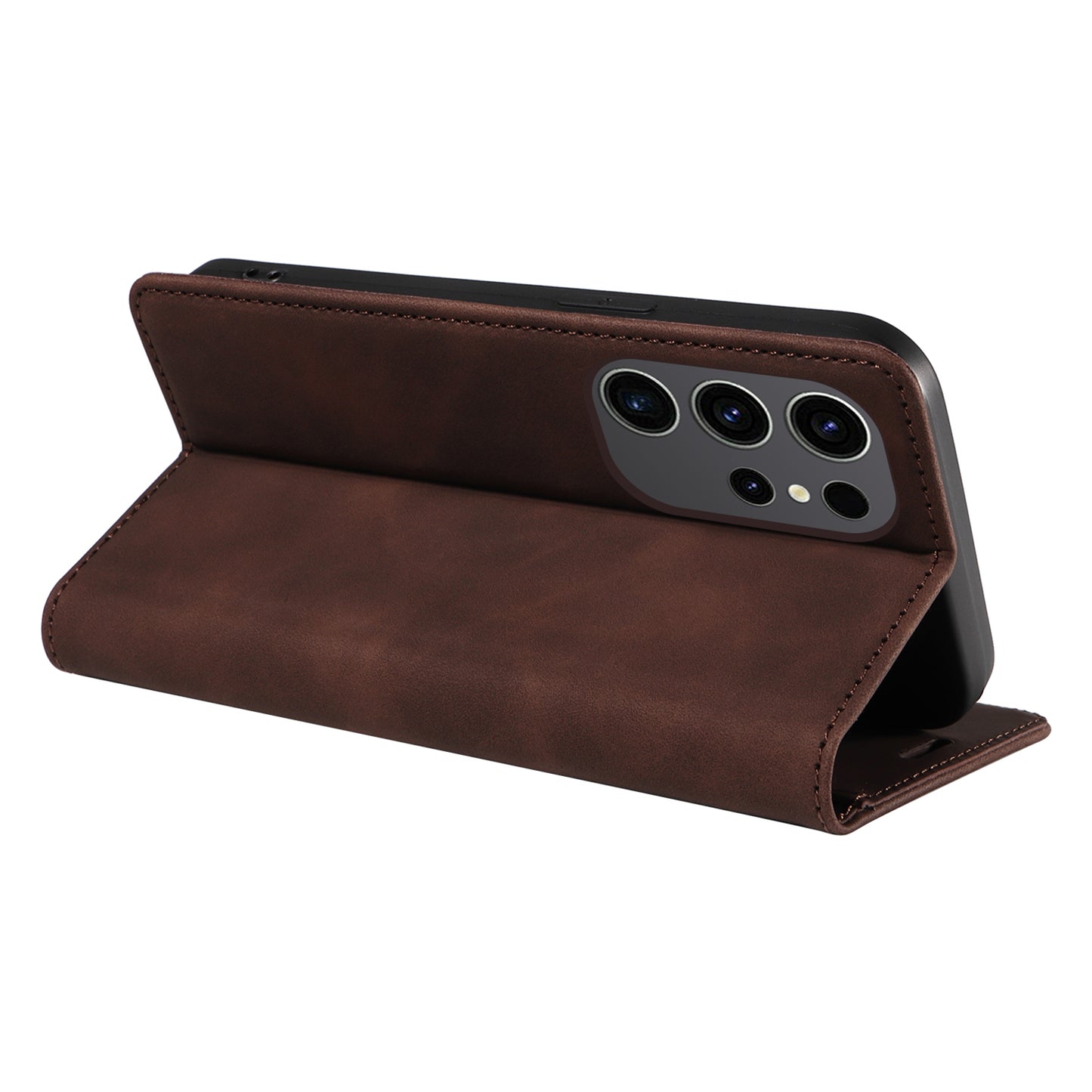 BETOPNICE 003 for Samsung Galaxy S24 Ultra Case Flip Wallet RFID Blocking Phone Cover - Brown