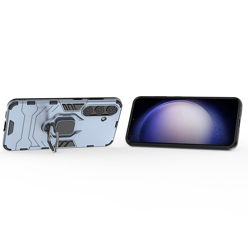 For Samsung Galaxy S24 Case Ring Kickstand Anti-drop Phone Cover - Blue