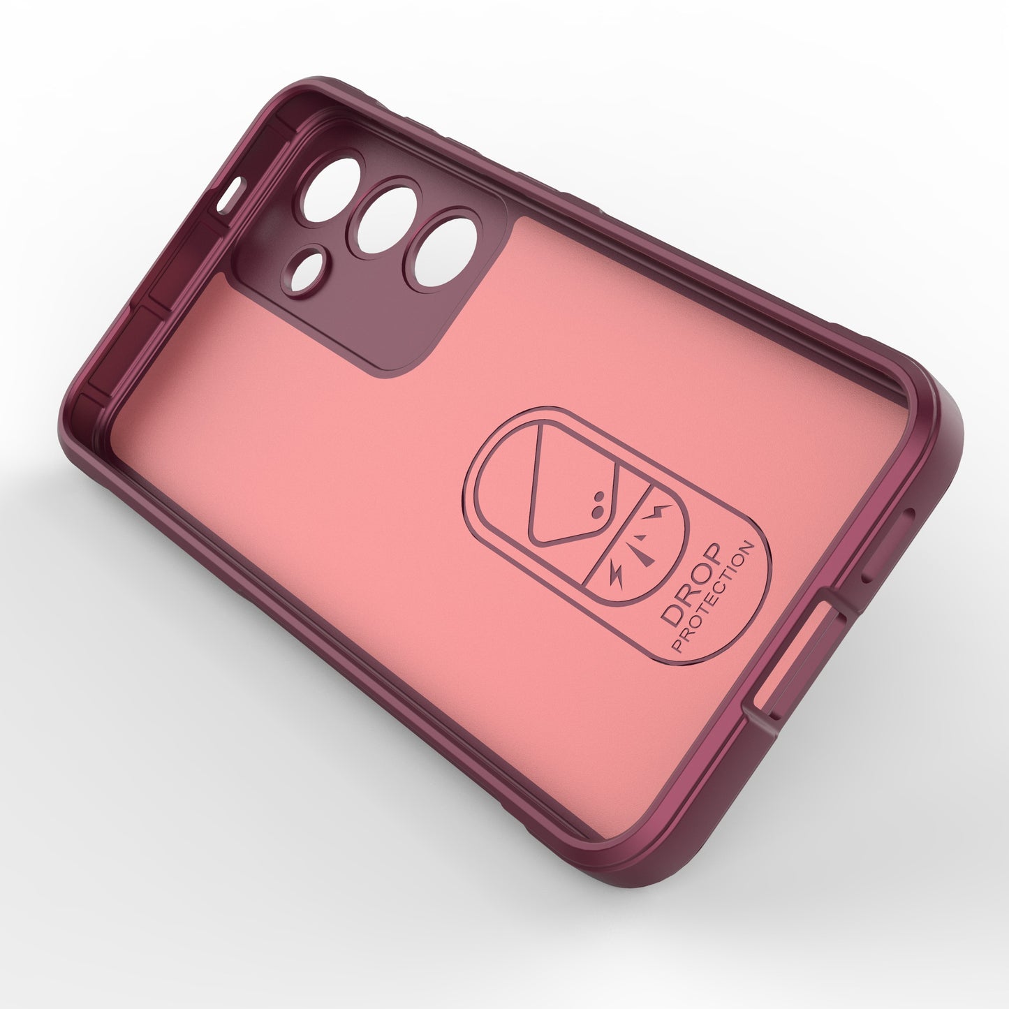 For Samsung Galaxy S24 Case Rugged Soft TPU Mobile Phone Cover - Wine Red
