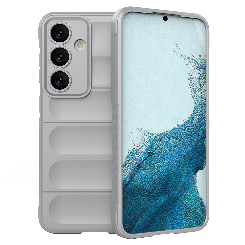 For Samsung Galaxy S24 Case Rugged Soft TPU Mobile Phone Cover - Light Grey