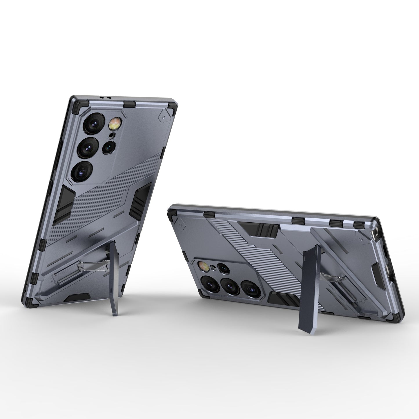 For Samsung Galaxy S24 Ultra Case Kickstand Anti-drop Phone Cover - Dark Blue
