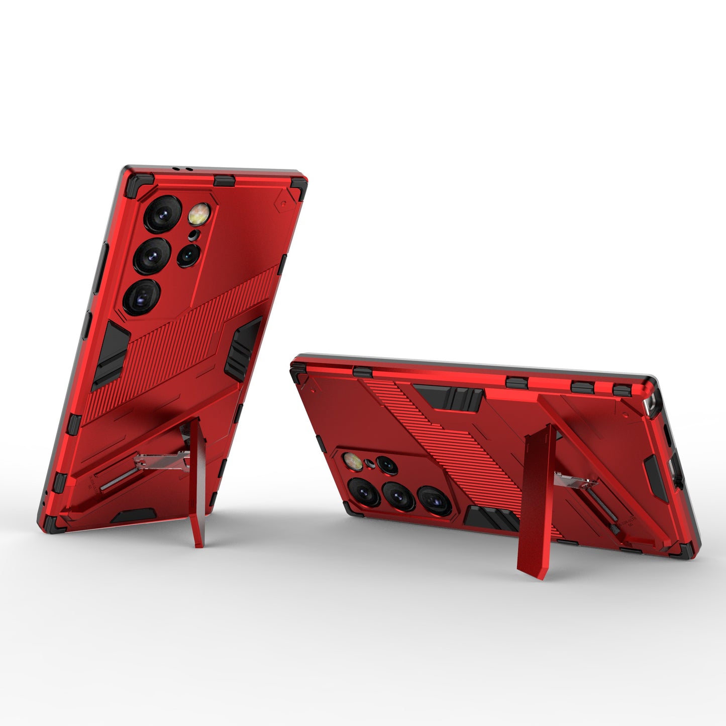 For Samsung Galaxy S24 Ultra Case Kickstand Anti-drop Phone Cover - Red