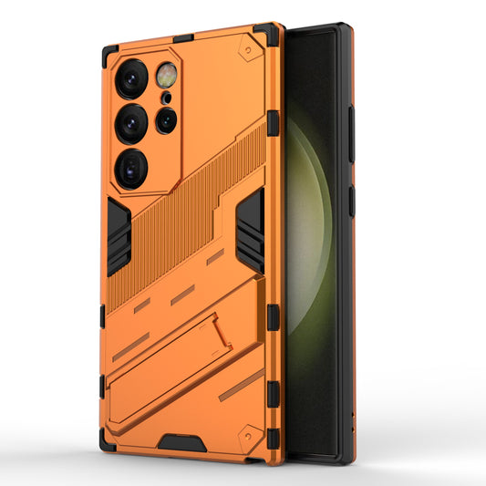 For Samsung Galaxy S24 Ultra Case Kickstand Anti-drop Phone Cover - Orange