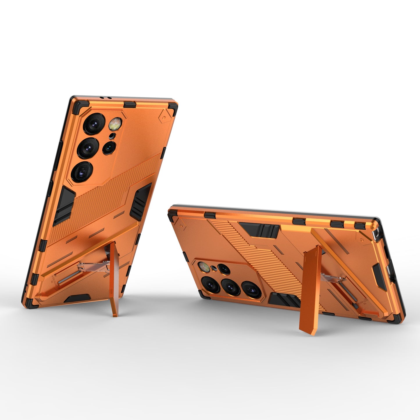 For Samsung Galaxy S24 Ultra Case Kickstand Anti-drop Phone Cover - Orange