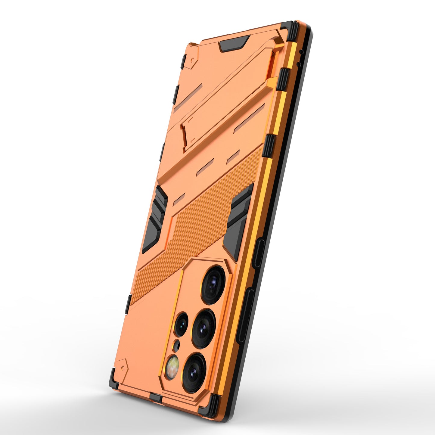 For Samsung Galaxy S24 Ultra Case Kickstand Anti-drop Phone Cover - Orange