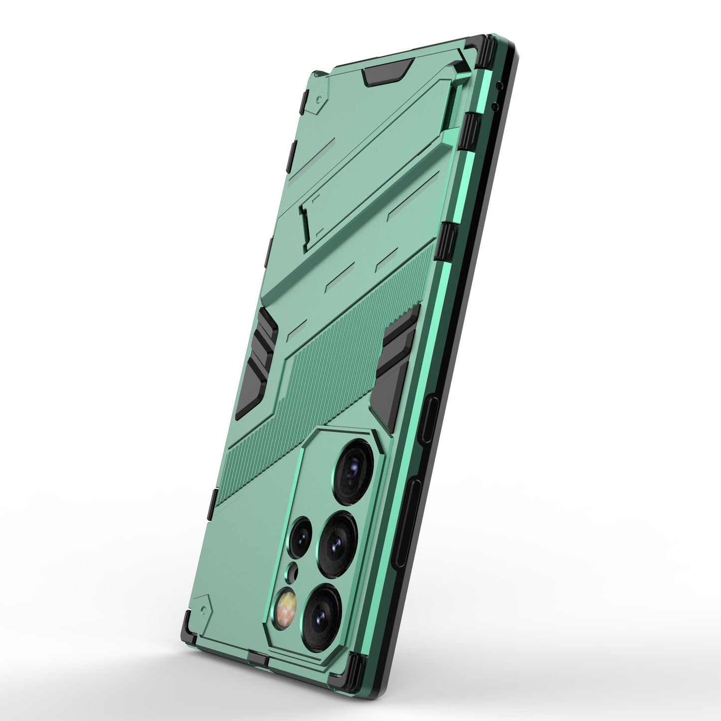 For Samsung Galaxy S24 Ultra Case Kickstand Anti-drop Phone Cover - Green