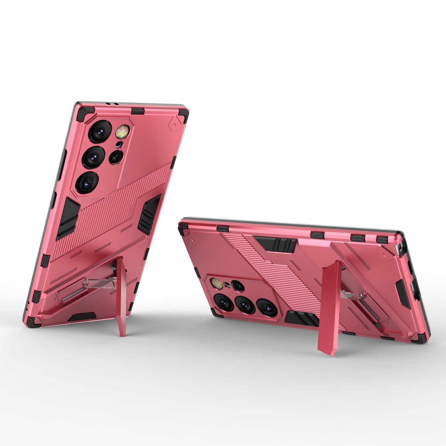 For Samsung Galaxy S24 Ultra Case Kickstand Anti-drop Phone Cover - Rose