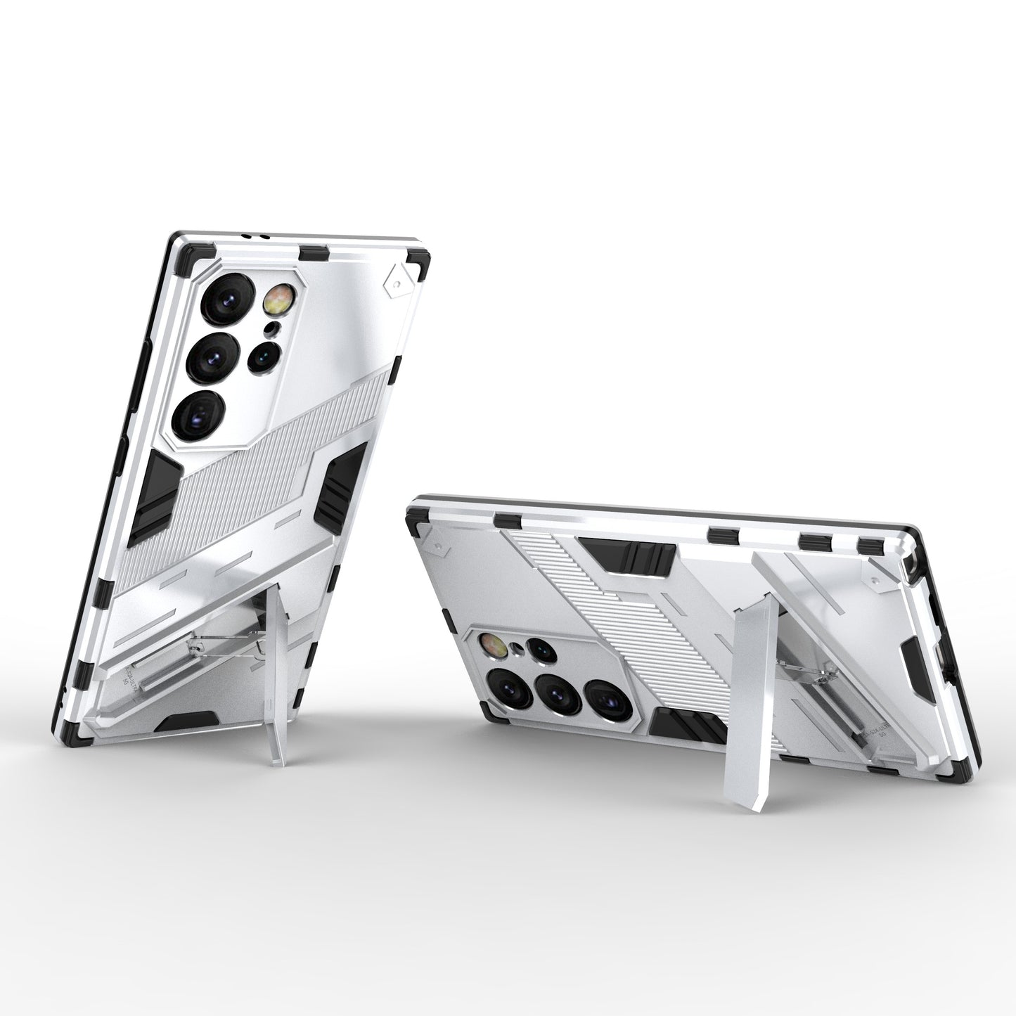 For Samsung Galaxy S24 Ultra Case Kickstand Anti-drop Phone Cover - White