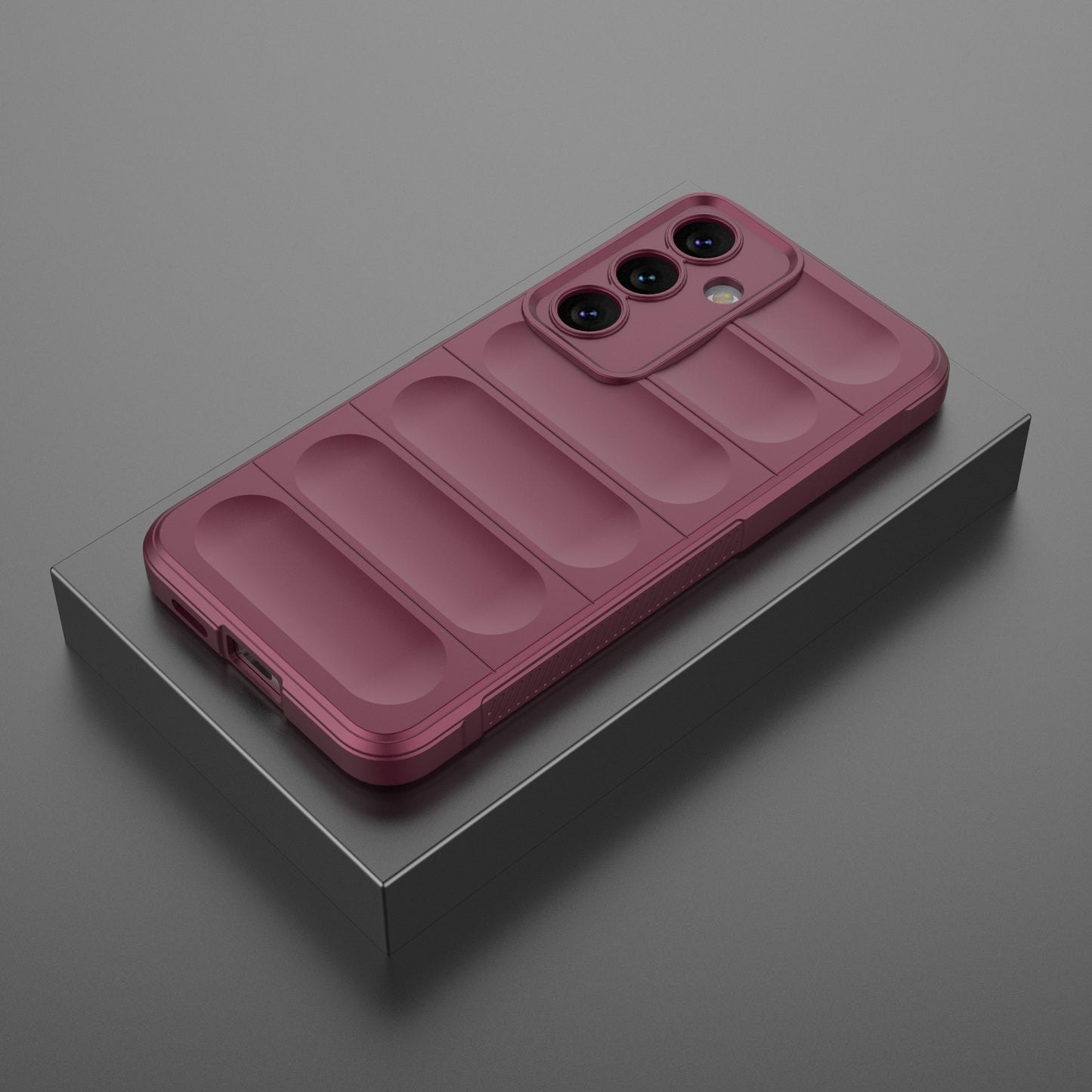 For Samsung Galaxy S24+ TPU Case Rugged Protective Phone Cover - Wine Red
