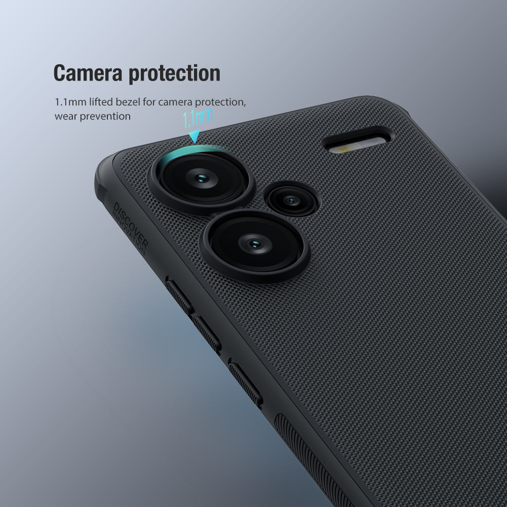 NILLKIN Super Frosted Shield Pro for Xiaomi Redmi Note 13 Pro+ 5G Case PC+TPU Protective Cover - Red
