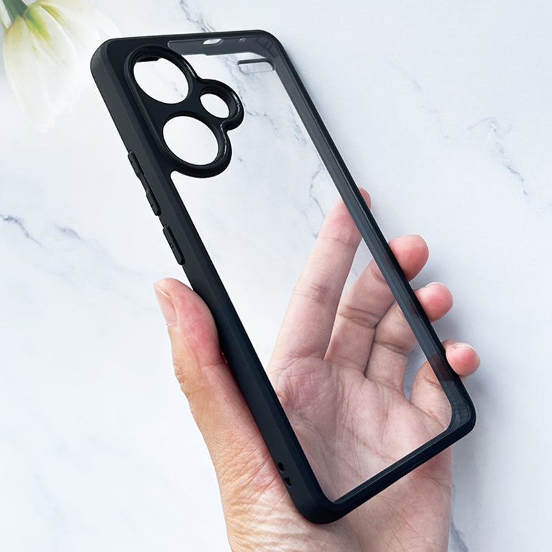 For Xiaomi Redmi Note 13 Pro+ 5G Slim-Fit TPU + PC Clear Phone Cover Dustproof Phone Shell Case