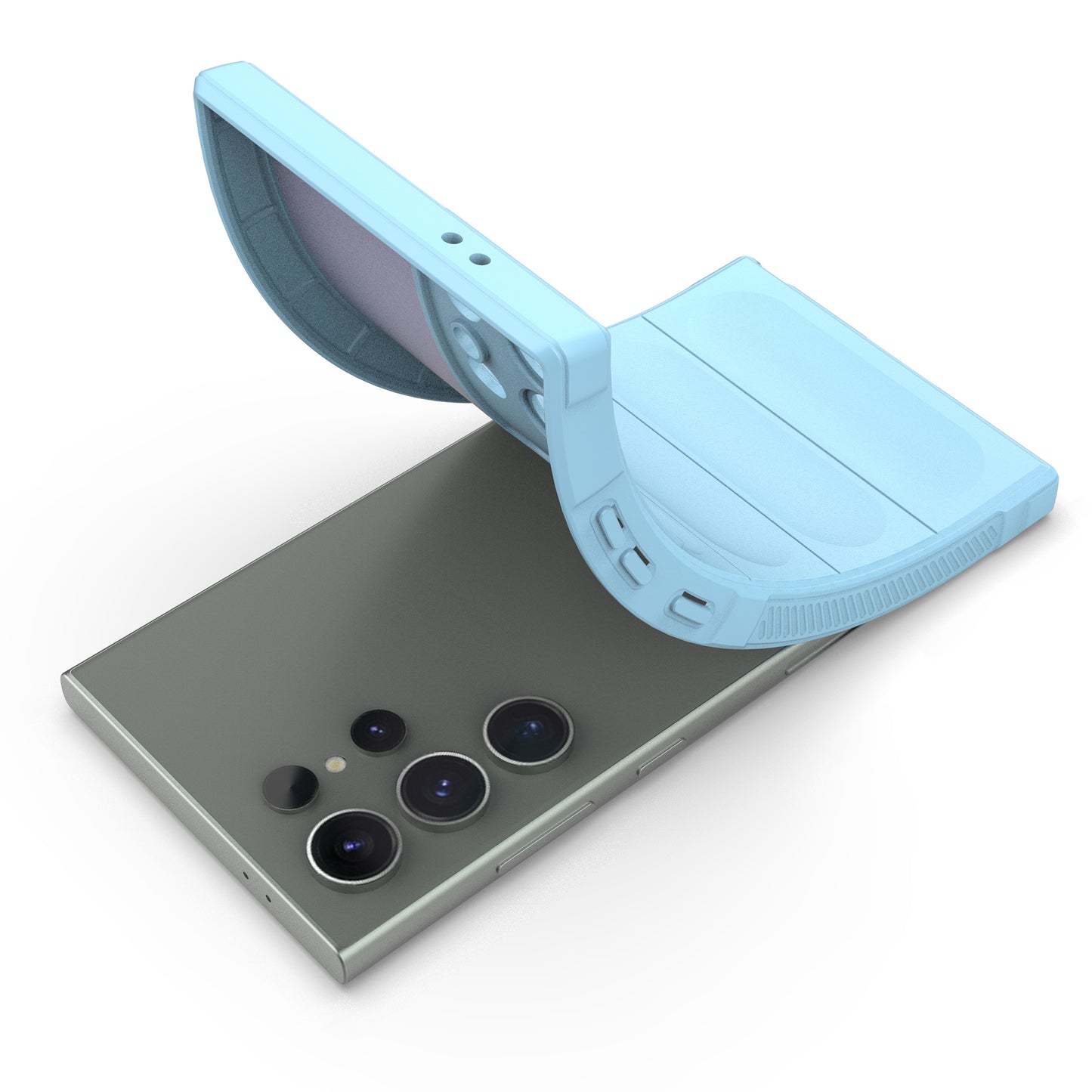 For Samsung Galaxy S24 Ultra Case Drop-proof Phone TPU Cover - Baby Blue