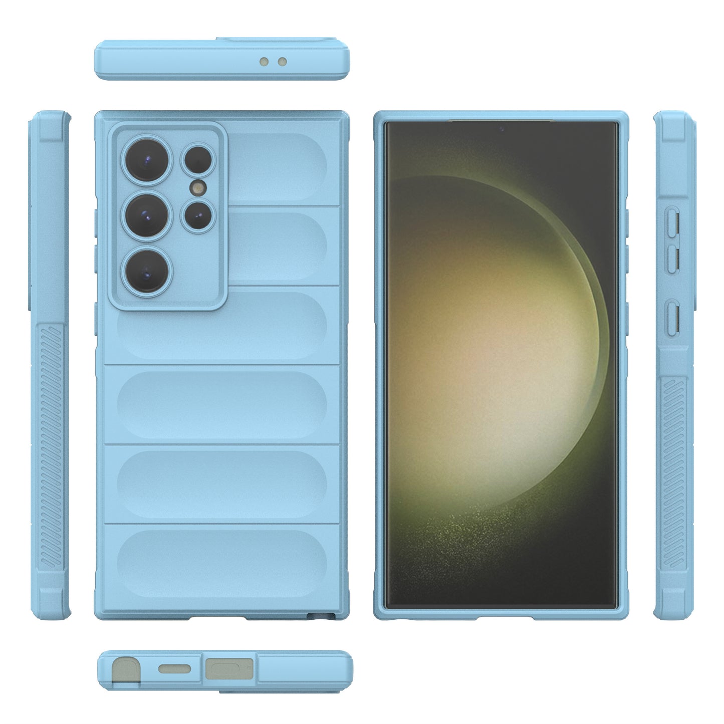 For Samsung Galaxy S24 Ultra Case Drop-proof Phone TPU Cover - Baby Blue
