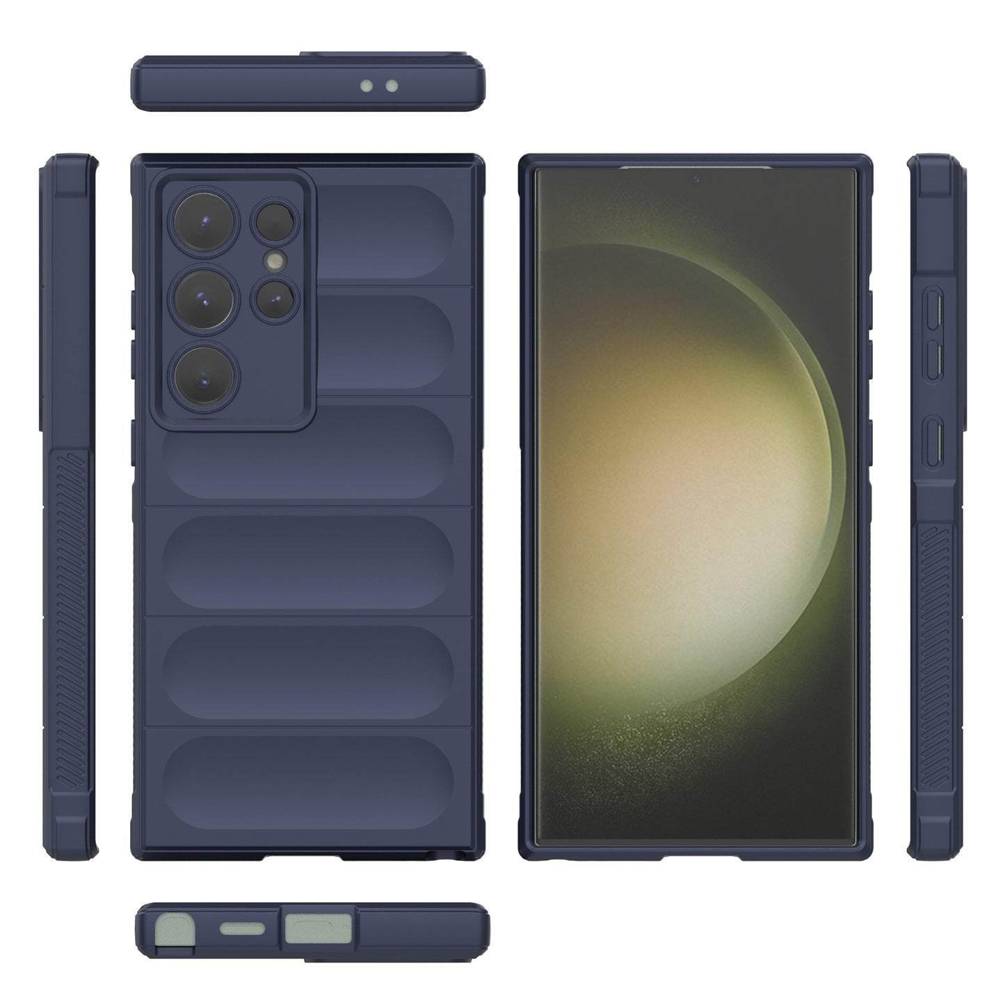 For Samsung Galaxy S24 Ultra Case Drop-proof Phone TPU Cover - Dark Blue