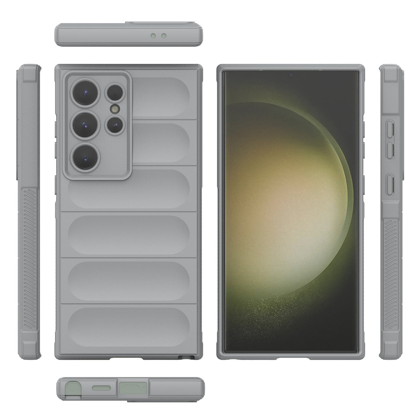 For Samsung Galaxy S24 Ultra Case Drop-proof Phone TPU Cover - Light Grey