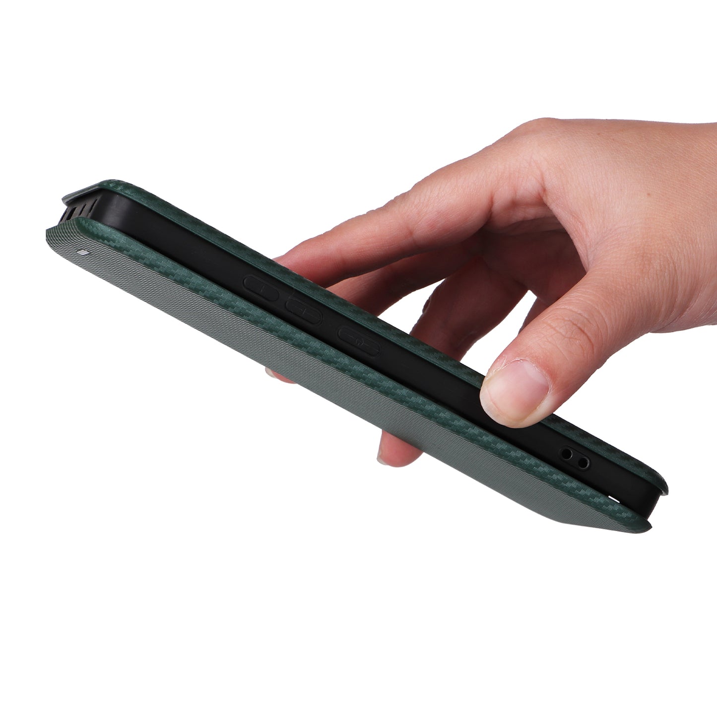 For Xiaomi Redmi Note 13 Pro+ 5G Case Stand Phone Leather Cover with Card Holder - Green