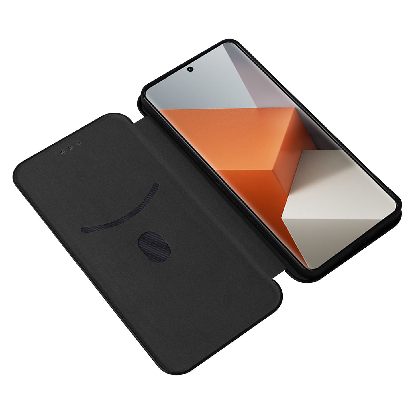 For Xiaomi Redmi Note 13 Pro+ 5G Case Stand Phone Leather Cover with Card Holder - Black