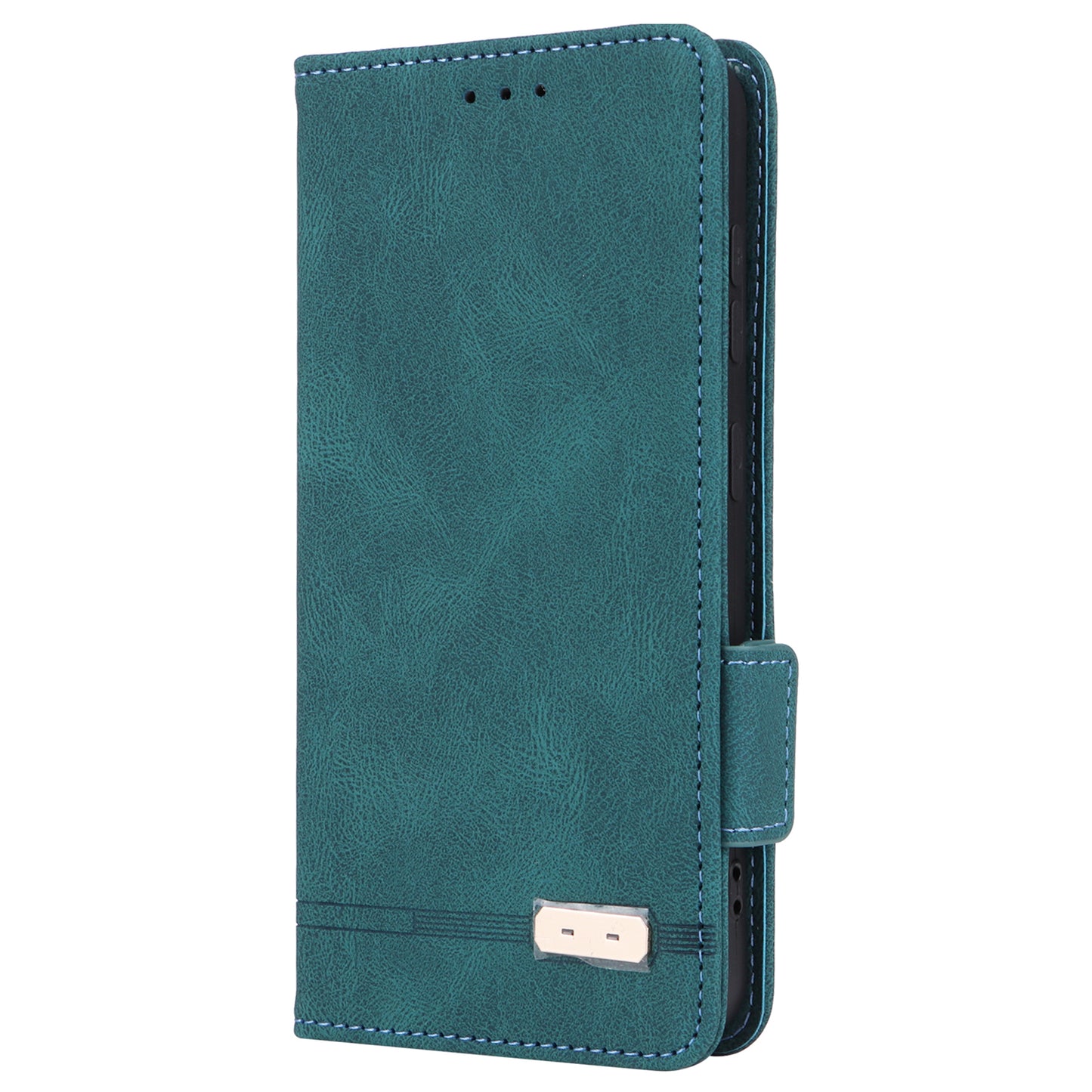 For Samsung Galaxy S24+ Case Wallet Hardware Decor Leather Smart Phone Cover - Blue