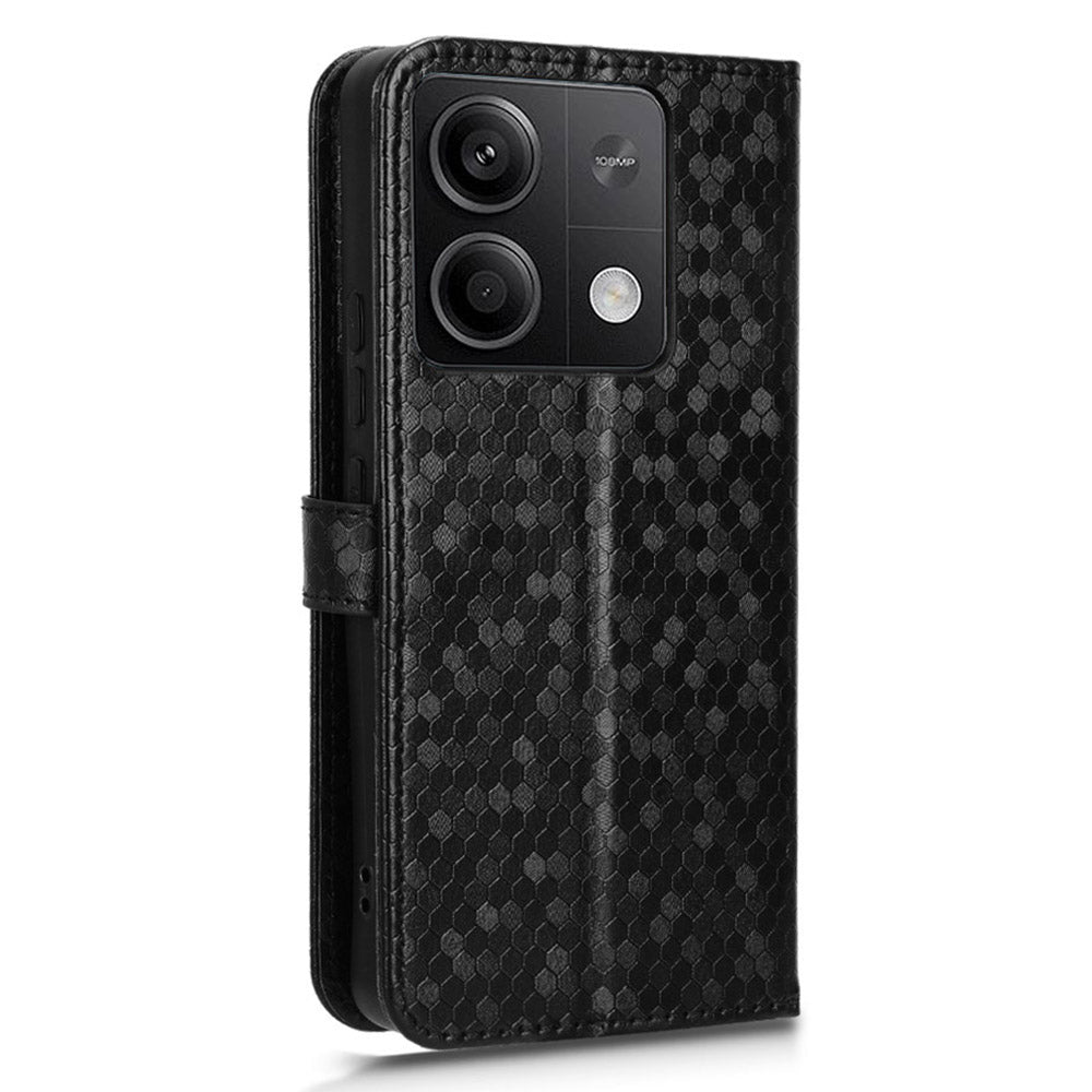 For Xiaomi Redmi Note 13 5G / 13 5G (China) Case Anti-scratch PU Leather Imprinted Wallet Cell Phone Protector - Black