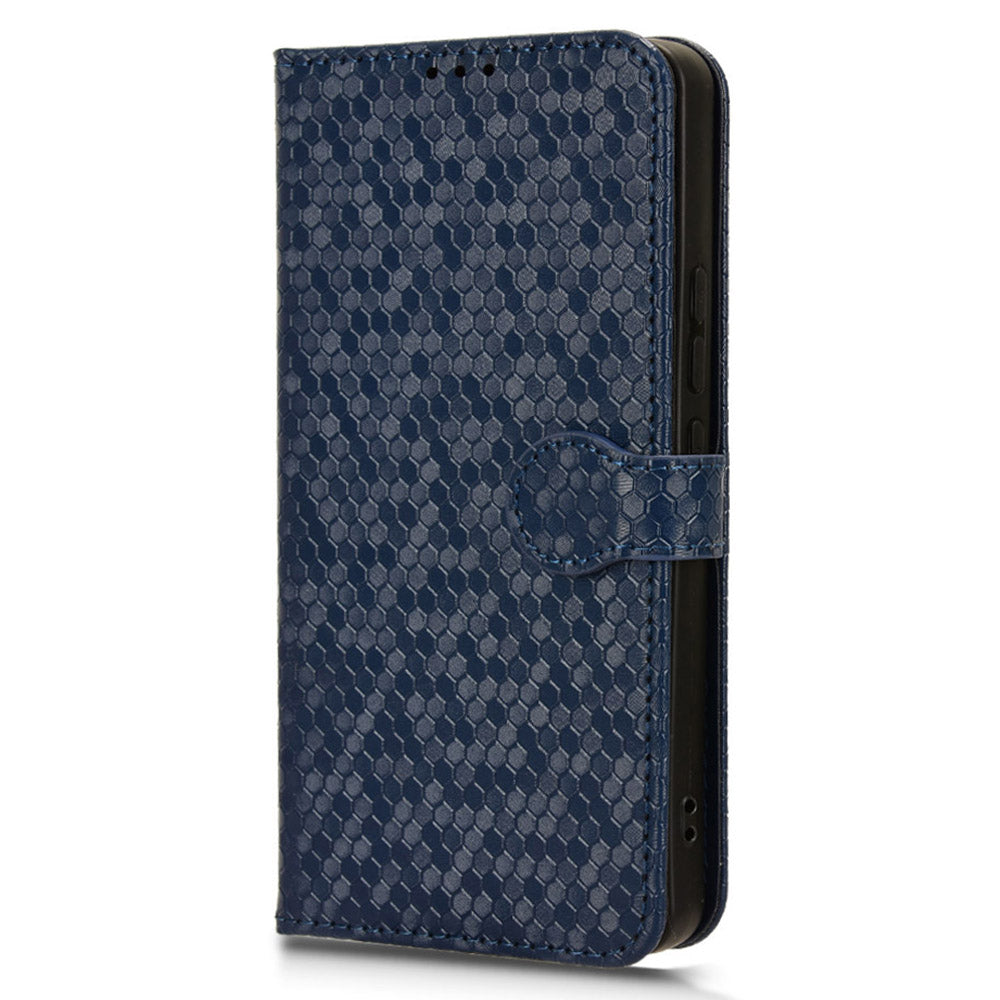 For Xiaomi Redmi Note 13 5G / 13 5G (China) Case Anti-scratch PU Leather Imprinted Wallet Cell Phone Protector - Dark Blue