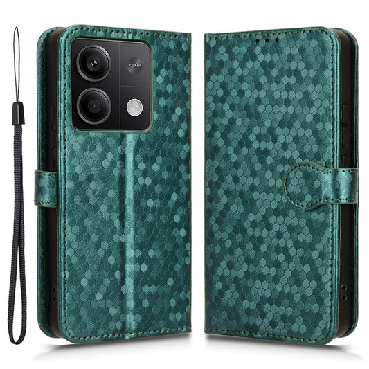 For Xiaomi Redmi Note 13 5G / 13 5G (China) Case Anti-scratch PU Leather Imprinted Wallet Cell Phone Protector - Green