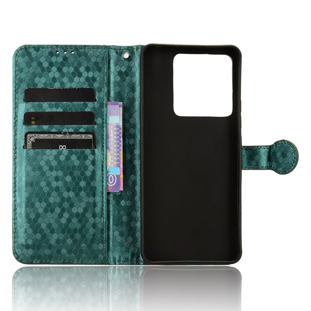 For Xiaomi Redmi Note 13 5G / 13 5G (China) Case Anti-scratch PU Leather Imprinted Wallet Cell Phone Protector - Green