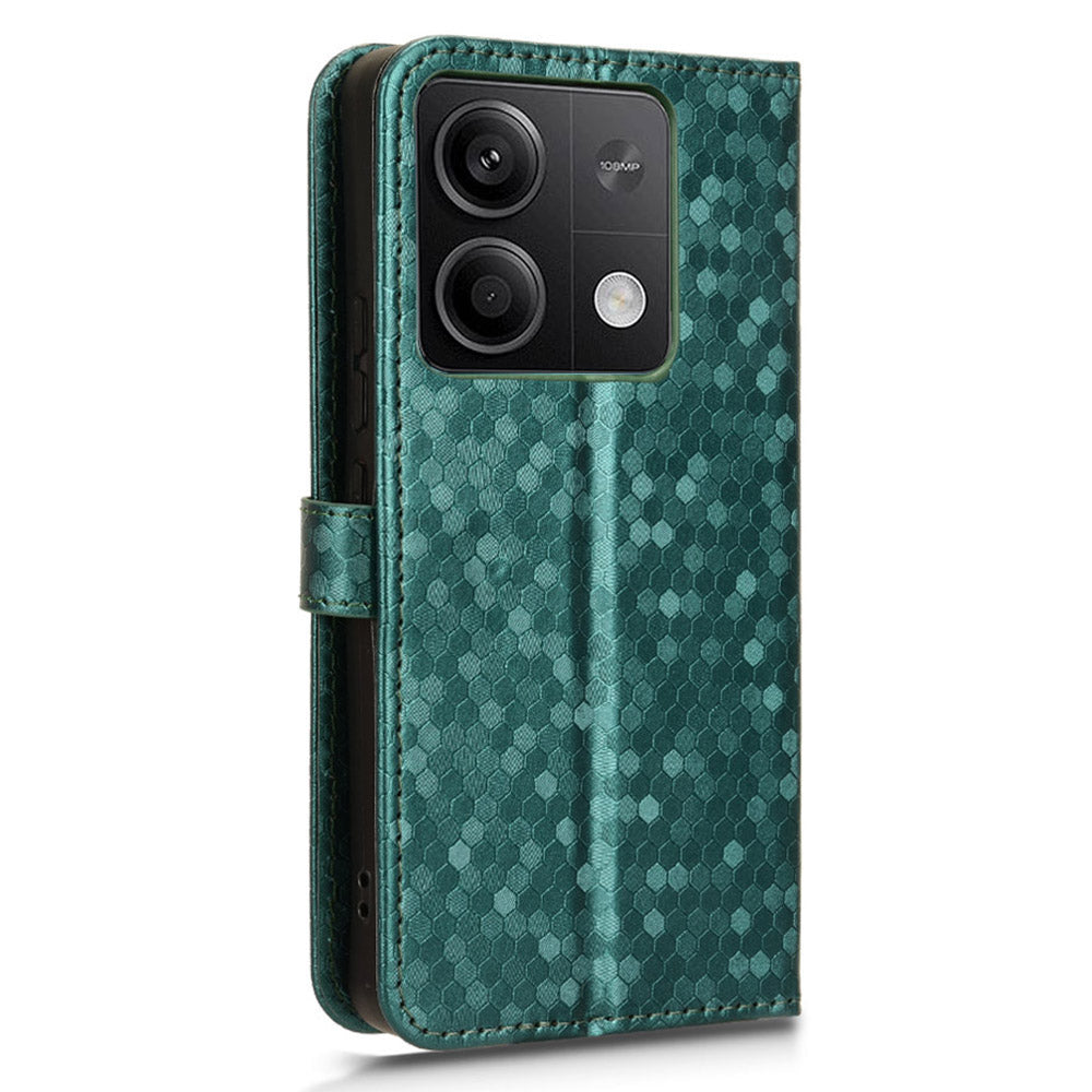 For Xiaomi Redmi Note 13 5G / 13 5G (China) Case Anti-scratch PU Leather Imprinted Wallet Cell Phone Protector - Green