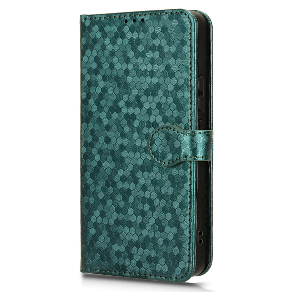 For Xiaomi Redmi Note 13 5G / 13 5G (China) Case Anti-scratch PU Leather Imprinted Wallet Cell Phone Protector - Green