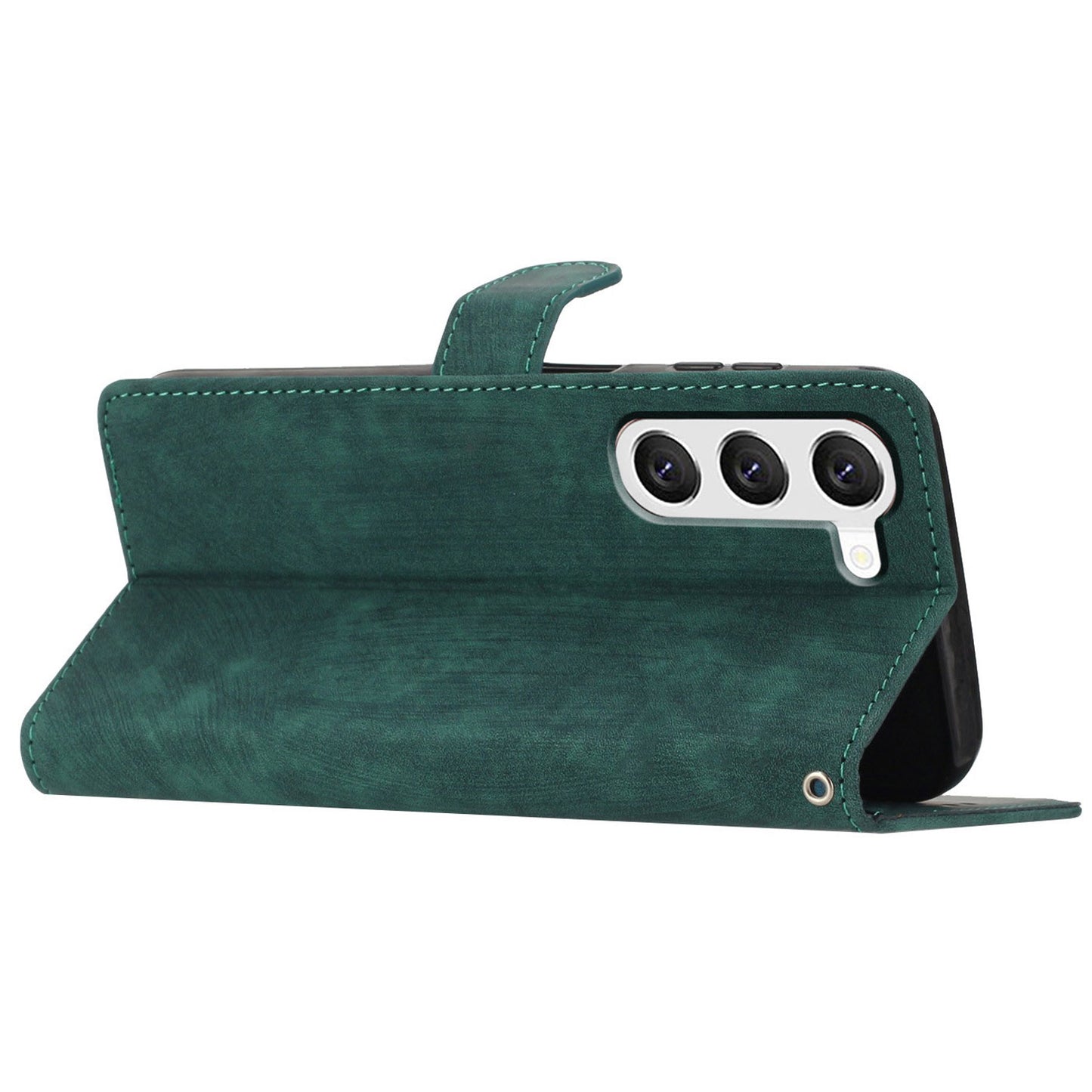For Samsung Galaxy S24 Case Leather Wallet Stand Phone Cover - Green