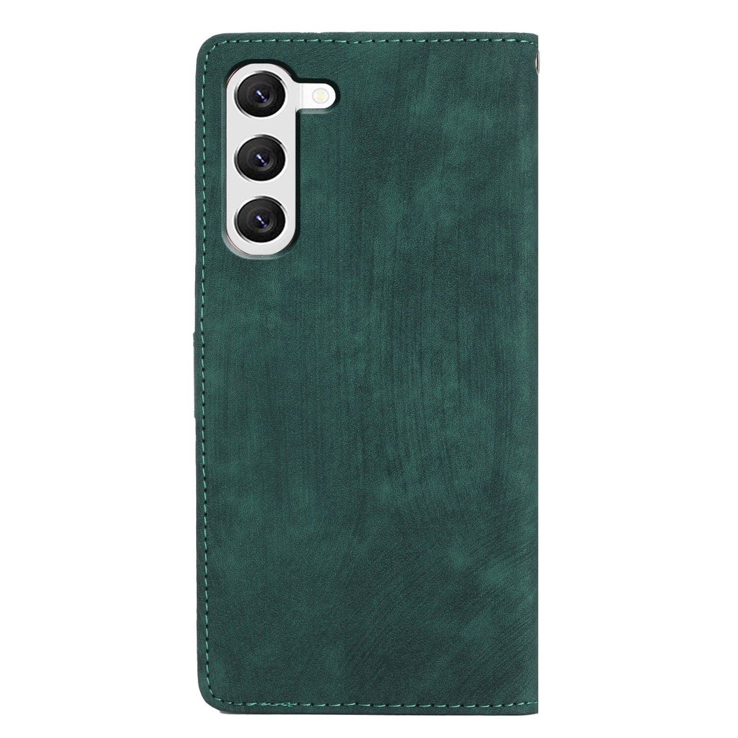 For Samsung Galaxy S24 Case Leather Wallet Stand Phone Cover - Green