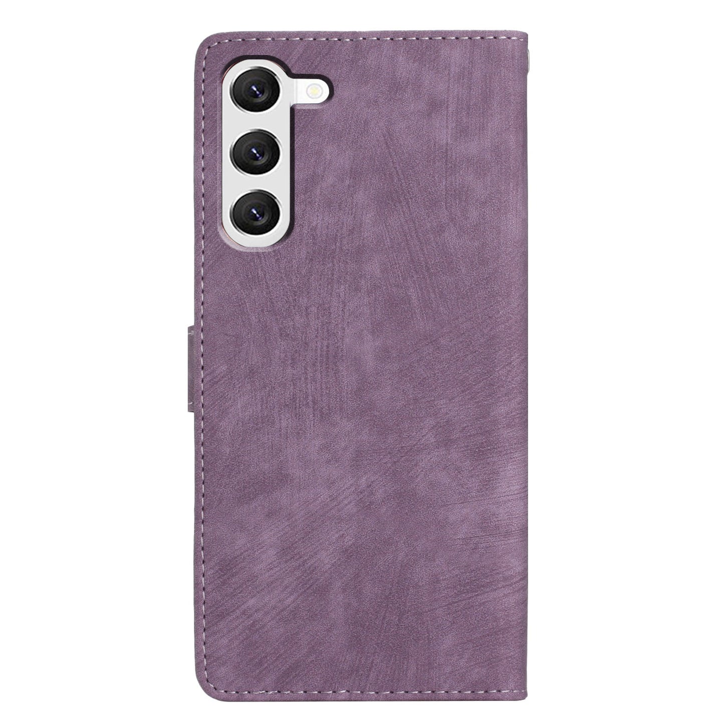 For Samsung Galaxy S24 Case Leather Wallet Stand Phone Cover - Purple