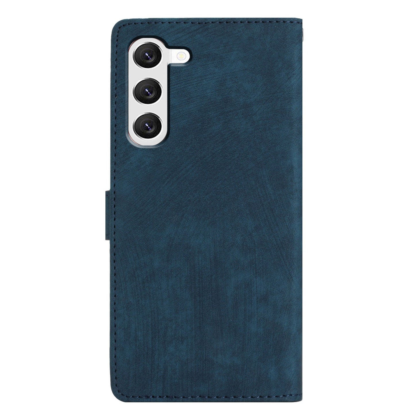 For Samsung Galaxy S24 Case Leather Wallet Stand Phone Cover - Blue
